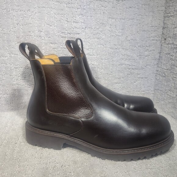 Beckett Simonon Preston Men's Size 10.5 US Brown Leather Pull on Chelsea Boots - Picture 3 of 9